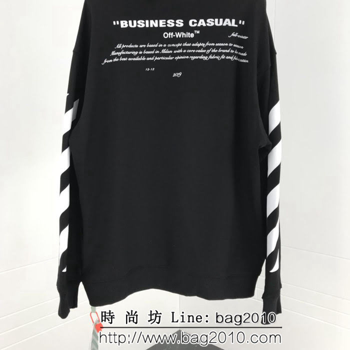 OFF-white18ss秋冬新款 貝爾尼尼人像印花 純棉衛衣 情侶款 ydi1266